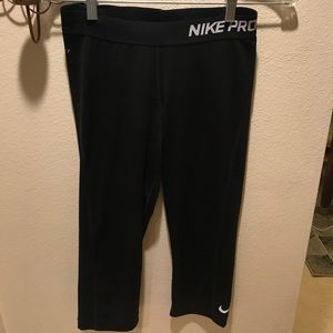Nike Pro Black Capri Leggings - medium